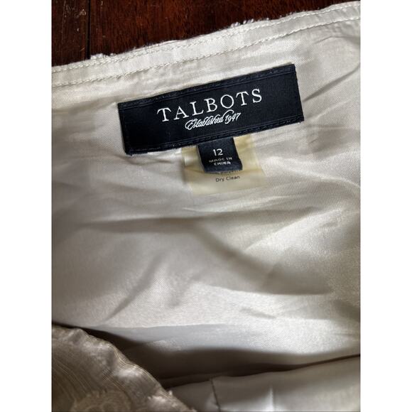 Talbots Linen Cotton Silk Wrap Skirt Size 12 Floral Party Wedding Career Travel - Picture 2 of 8